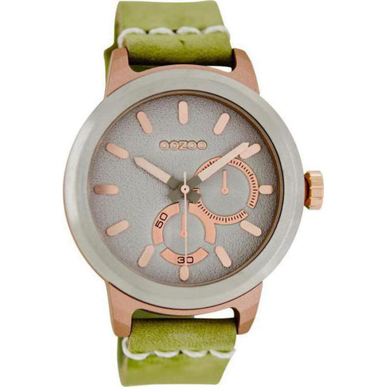 OOZOO Timepieces Ladies Green Leather Strap C6206