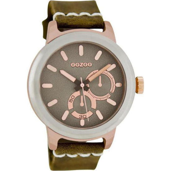 OOZOO Timepieces Unisex Brown Leather Strap C6208