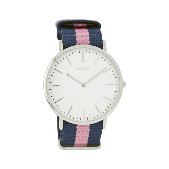 OOZOO Timepieces Vintage Ladies Two Tone Fabric Strap C6909