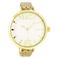 OOZOO Timepieces XXL Ladies Gold Brown Leather Strap C7960