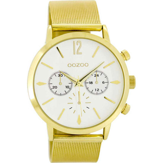 OOZOO Timepieces Unisex Gold Metallic Strap C8453