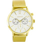 OOZOO Timepieces Unisex Gold Metallic Strap C8453