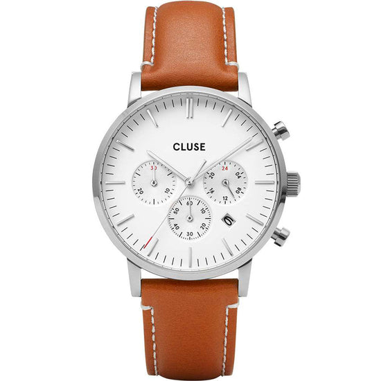 CLUSE Aravis Brown Leather Chronograph CW0101502003